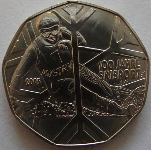 AUSTRIA 5 Euro / 2005 r. - Narciarstwo