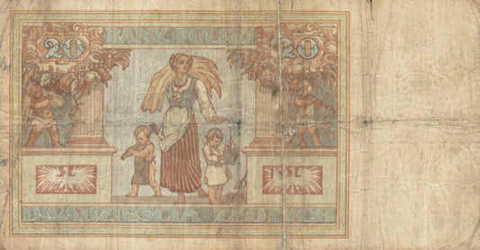 POLSKA Banknot 20 zł / 1931 r. XX - seria AR.