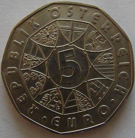 AUSTRIA 5 Euro / 2005 r. - Narciarstwo