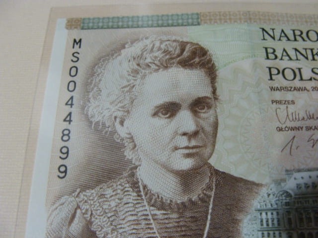 Ciekawy nr serii 20 zł / 2011 r. - Maria Skłodowska - Curie - MS 0044899