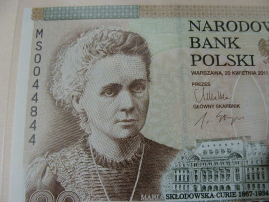 Ciekawy nr serii 20 zł / 2011 r. - Maria Skłodowska - Curie - MS 0044844
