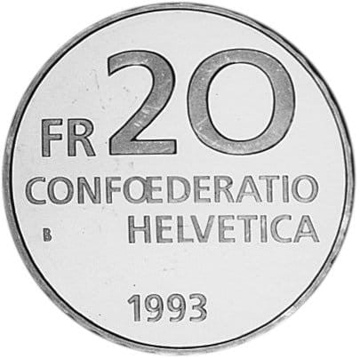 SZWAJCARIA 20 franków / 1993 - Paracelsus