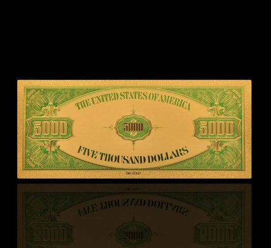 USA: Banknot złocony 5.000$ - PIĘĆ TYSIĘCY dolarów /1928