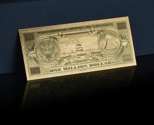 USA: Banknot złocony i kolorowany 1.000.000$ - MILION dolarów