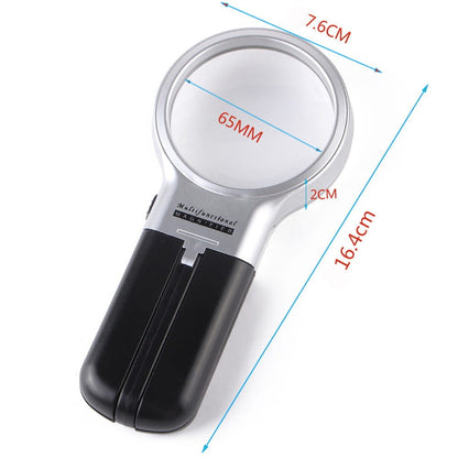 Lupa uniwersalna (ze statywem) z podświetleniem: 2 x LED