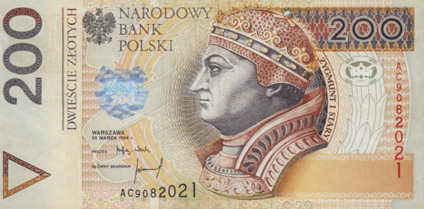 POLSKA Banknot 200 zł / 1994 r. XX -  z BŁĘDEM