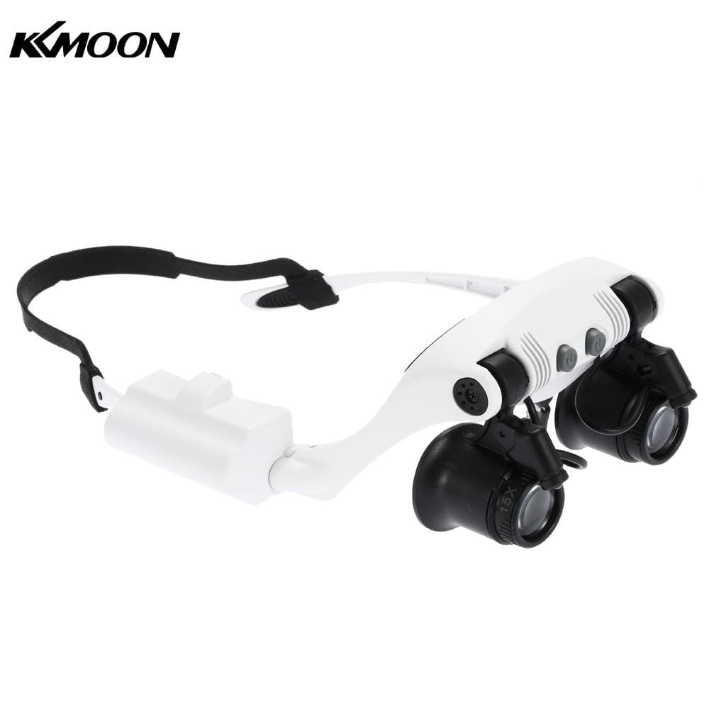 Okulary zegarmistrzowskie (typ 2): wymienne soczewki, podświetlenie LED