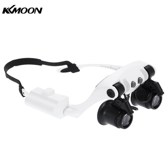 Okulary zegarmistrzowskie (typ 2): wymienne soczewki, podświetlenie LED