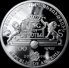 ARMENIA 100 dram / 2008 r. -  Królowie futbolu: Pele