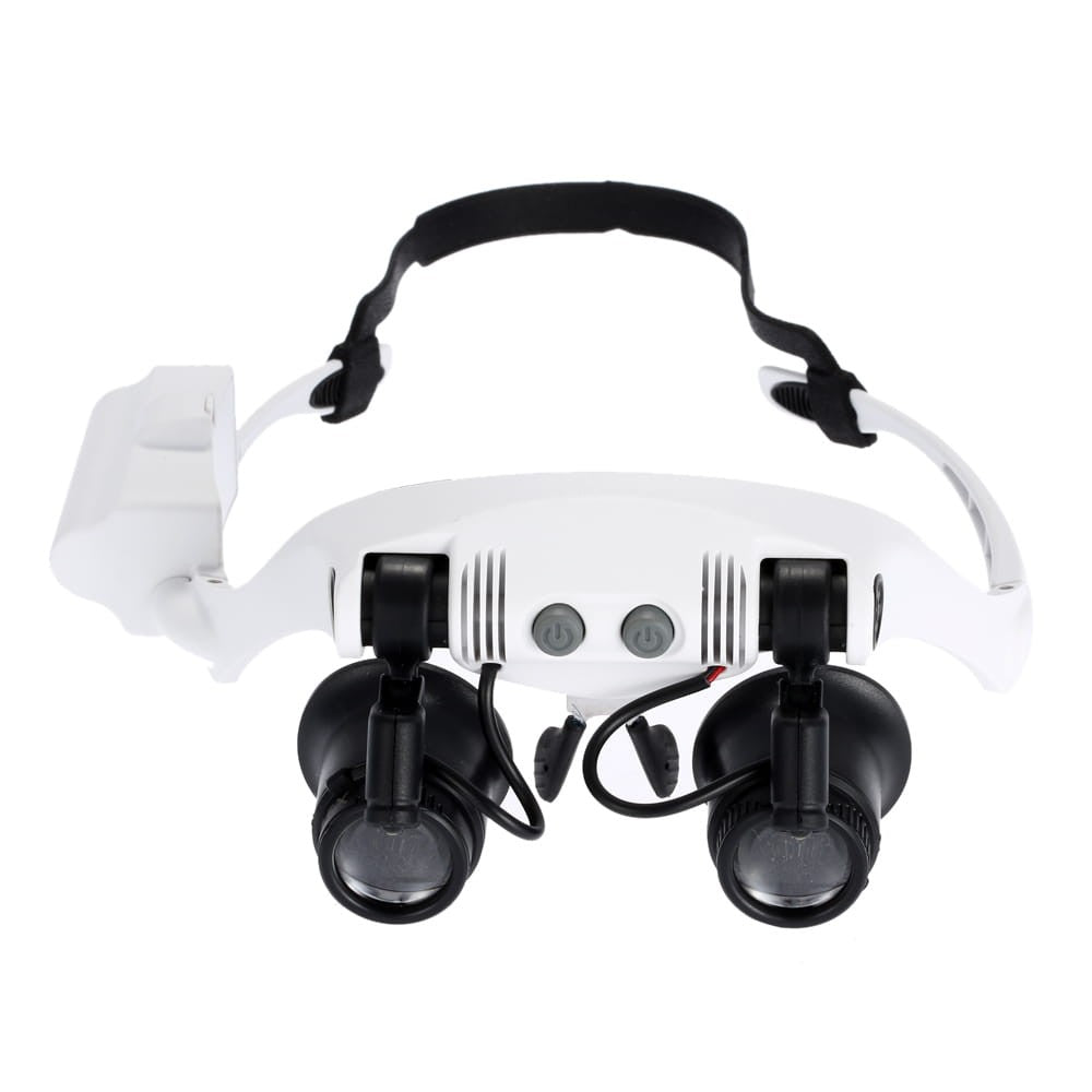 Okulary zegarmistrzowskie (typ 2): wymienne soczewki, podświetlenie LED