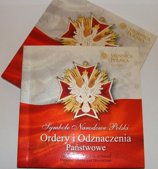 Zestaw: SYMBOLE NARODOWE POLSKI - ORDERY I ODZNACZENIA  PAŃSTWOWE