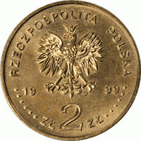 2 zł / 1999 r. -  100. rocznica śmierci Ernesta Malinowskiego