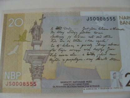 Ciekawy nr serii  20 zł / 2009 r. - Juliusz Słowacki - 0008555