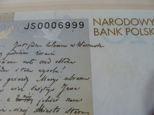 Ciekawy nr serii  20 zł / 2009 r. - Juliusz Słowacki - 0006999