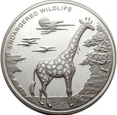 KONGO 10 franków / 2007 - Żyrafa