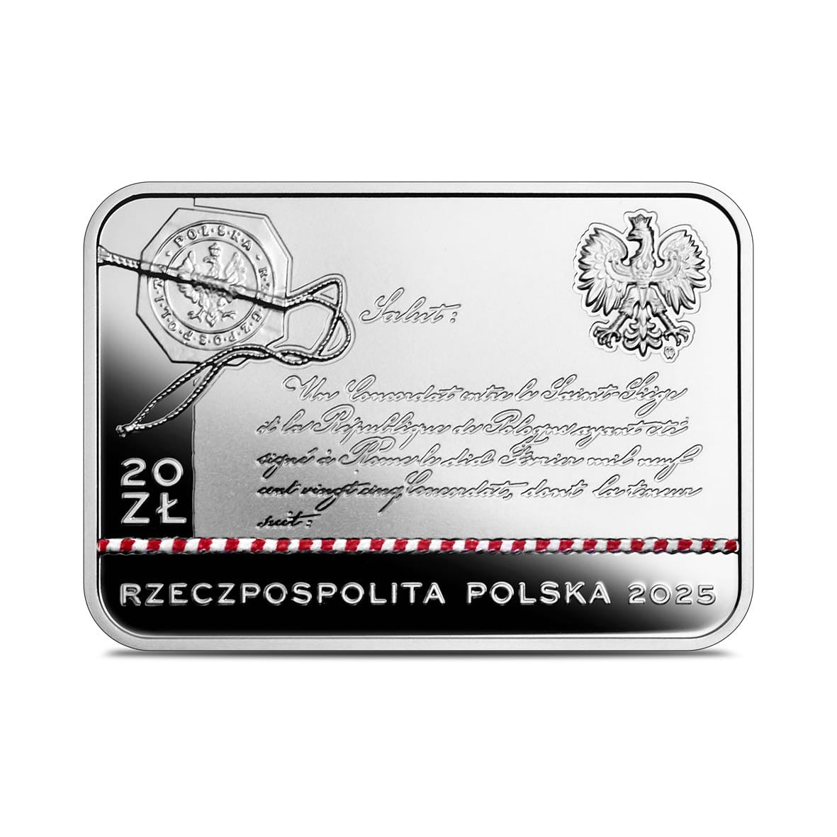 20 zł / 2025 r. -  Konkordat - 100-lecie zawarcia
