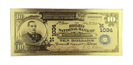 USA: Banknot złocony 10$ - DZIESIĘĆ dolarów /1902