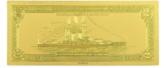 USA: Banknot złocony 2$ - DWA dolary /1918