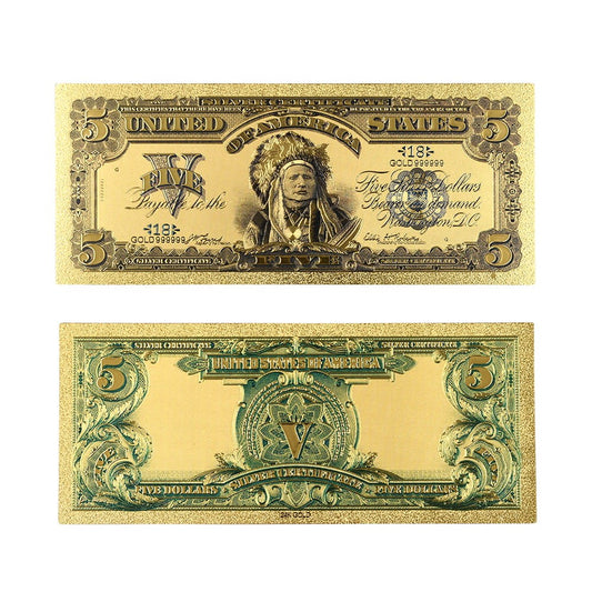 USA: Banknot złocony 5$ - PIĘĆ dolarów /1899