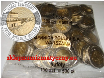 Woreczek - 100 sztuk: 5 zł / 2023 r -  Kanał Żeglugowy przez Mierzeję Wiślaną