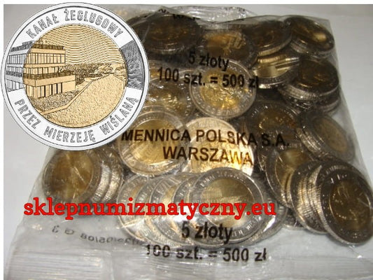 Woreczek - 100 sztuk: 5 zł / 2023 r -  Kanał Żeglugowy przez Mierzeję Wiślaną